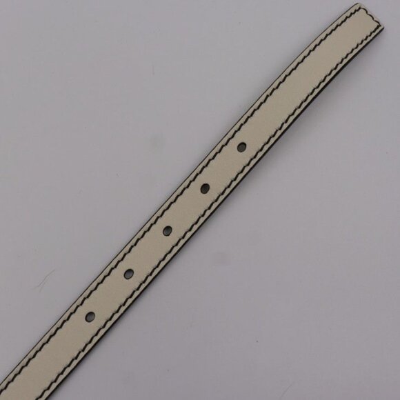 Christian Dior D-fence Defence Belt Leather Ivory-toned Gold Hardware Logo
